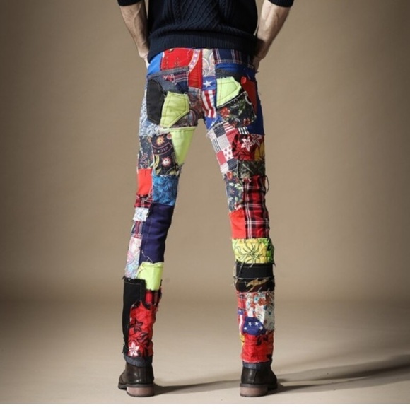 RARE BiePa Jeans 1971 Patchwork Distressed Jeans S4. - Picture 2 of 16